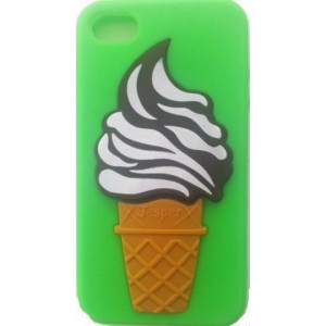 Coque Silicone Glace / Vert Iphone 4 / 4S