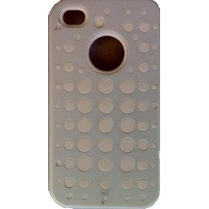 Coque Silicone perforée Iphone 4 / 4S Blanc