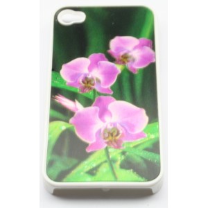 Coque fleur violet en 3D pour APPLE IPhone 4 / 4S