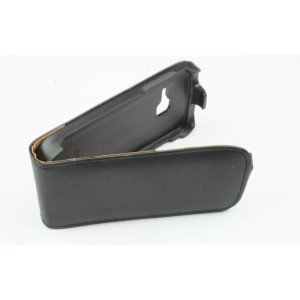 Etui a rabat noir Samsung Wave Y S5380