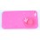 Coque rose fushia strass avec chapeau rose pour Iphone 4/4S