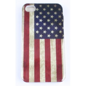 Coque Iphone 4 / 4S Drapeau Americain usé