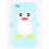 Coque Iphone 4 / 4S Pingouin bleu ciel silicone