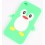 Coque Iphone 4 / 4S Pingouin vert silicone