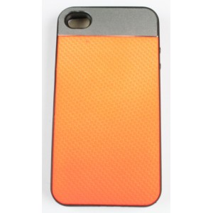 Coque iphone 4 /4s orange semi rigide