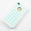 coque iphone 4 /4s blanche a point bleu ciel semi rigide