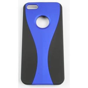 coque iphone 5 bicolore / bleu noir