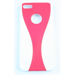 coque iphone 5 bicolore / rouge blanc