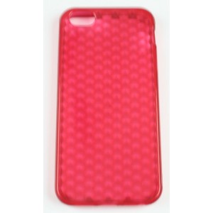 Coque iphone 5 rouge effet nid d'abeille silicone