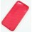 Coque iphone 5 rouge effet nid d'abeille silicone