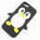 Coque iphone 5 pingouin noir silicone