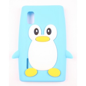 Coque lg optimus l5 bleu ciel silicone