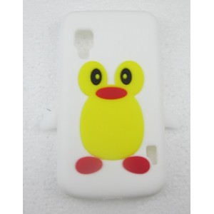 coque LG L5 2 blanche pingouin